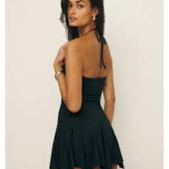 Reformation Claire Knit Dress Black - Size M - Picture 2 of 2